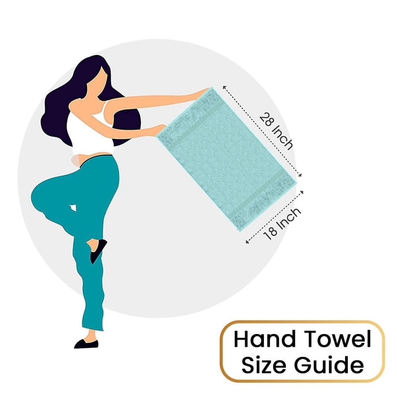 Hand Towels Popcorn Textured-Quick Drying 18 X 28 Inch by Ample Decor