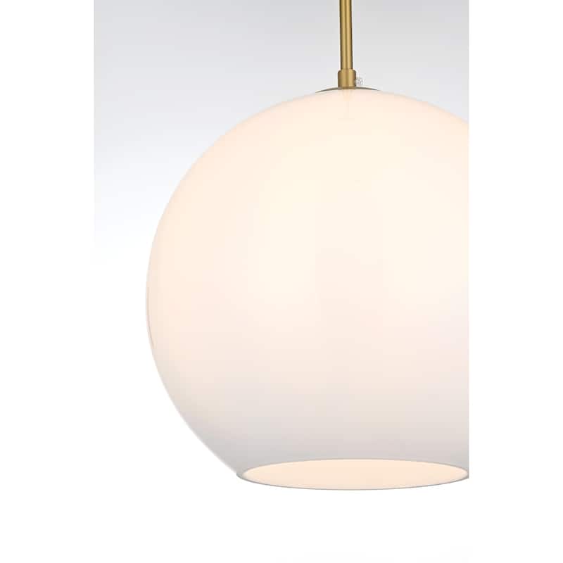 1-Light Pendant with 12 inch Frosted White Glass