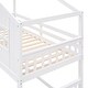 preview thumbnail 8 of 7, House Shaped Kids Furniture Twin Over Twin House Bunk Bed Kids Bed With Ladder Wood Bed, White