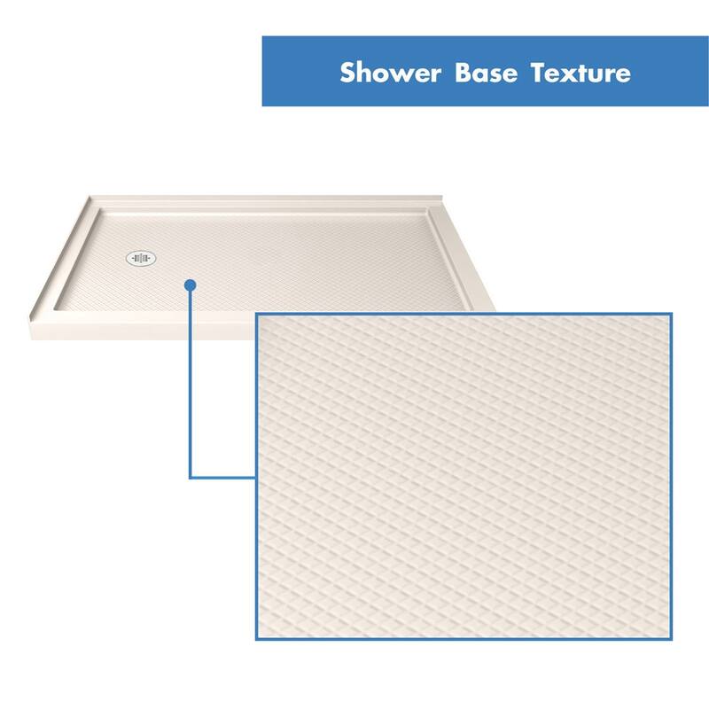 DreamLine SlimLine 36 in. D x 54 in. W x 2 3/4 in. H Double Threshold Shower Base - 36" x 54"