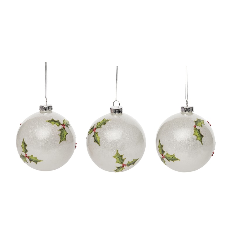 Transpac Glass 4.5 in. Multicolored Christmas Scarf Bird Ornament Set of 3