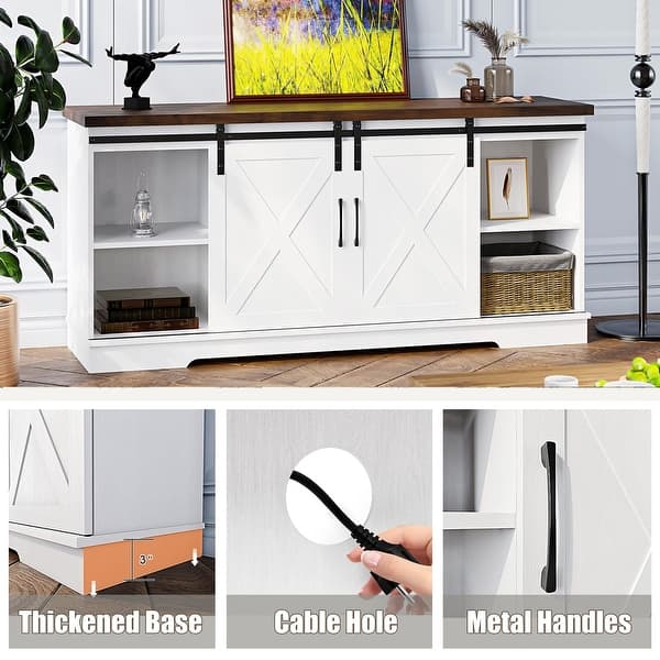 TV Stand Farmhouse Entertainment Center for 65 Inch