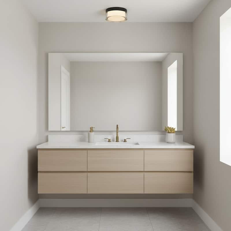 6-Inch LED Flush Mount Light Acrylic Diffuser Dimmable 1500 Lumens