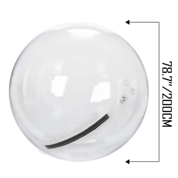 VEVOR 2m Water Walking Walker Ball Inflatable PVC Tizip Zipper Roll Ball W/ Blower