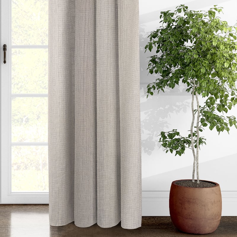 6ix Tailors Payton Natural Grommet Top Drapery Panels Set of 2