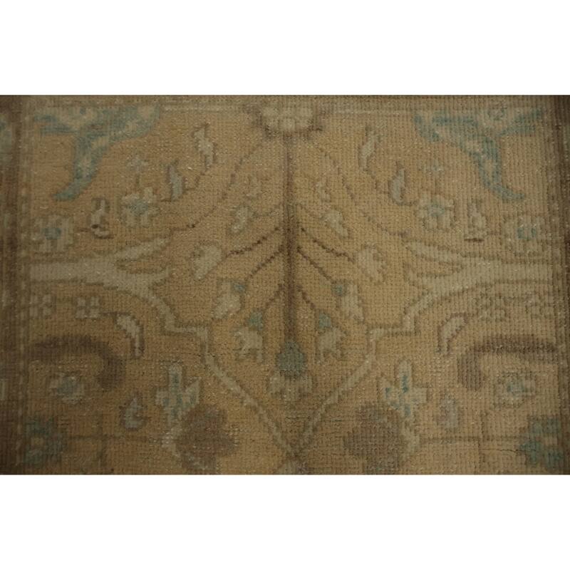Hand Knotted Oriental 100% Wool Carpet Traditional All-Over Beige & Ivories Ziegler Area Rug - 3' 9'' X 2' 0''