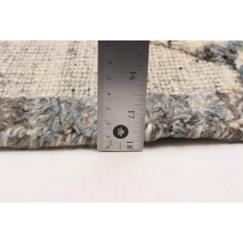 ECARPETGALLERY Hand-knotted Tangier Grey Wool Rug - 8'3 x 9'9