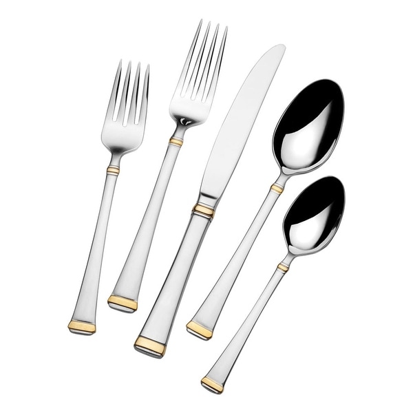 Mikasa Gold Acceent Harmony 18.10 20 Pc Flatware Set. Opens flyout.