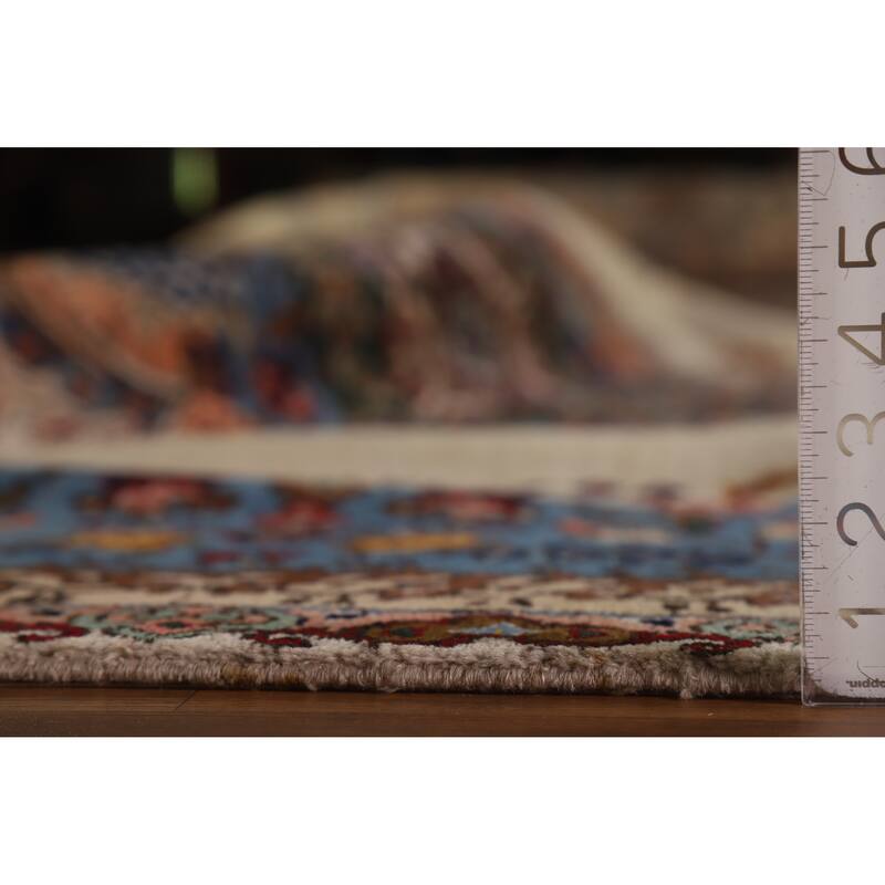 Hand Knotted Oriental 100% Wool Carpet Traditional Floral Beige & Ivories Tabriz Area Rug - 15' 2'' X 10' 1''