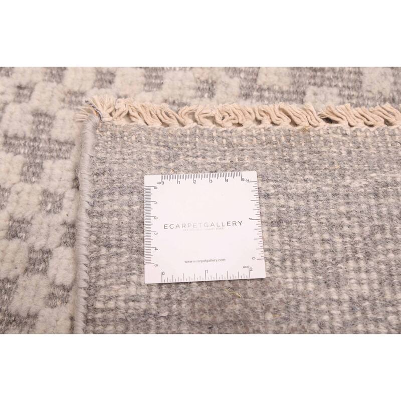 ECARPETGALLERY Hand-knotted Tangier Light Grey Wool Rug - 8'3 x 10'3