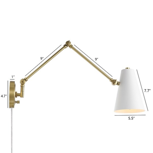 Wall mounted adjustable lamp outlet