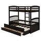 preview thumbnail 21 of 23, Nestfair Twin Over Twin Wood Bunk Bed with Trundle and Drawers