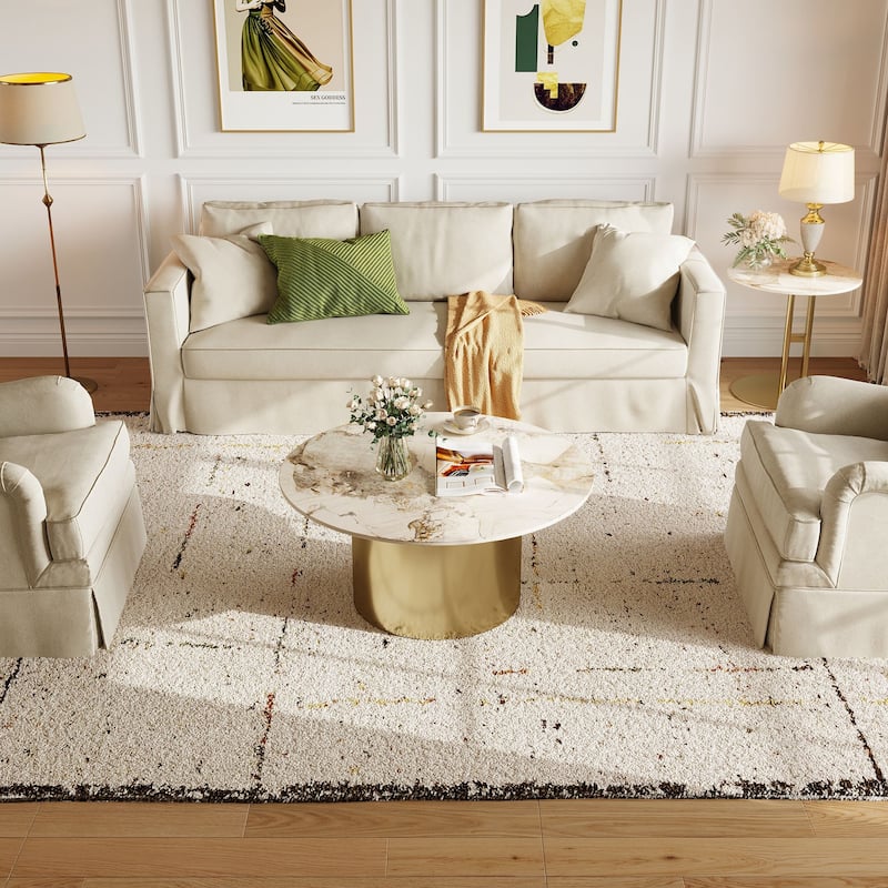 JASIWAY Modern Light Luxury Coffee Table Set