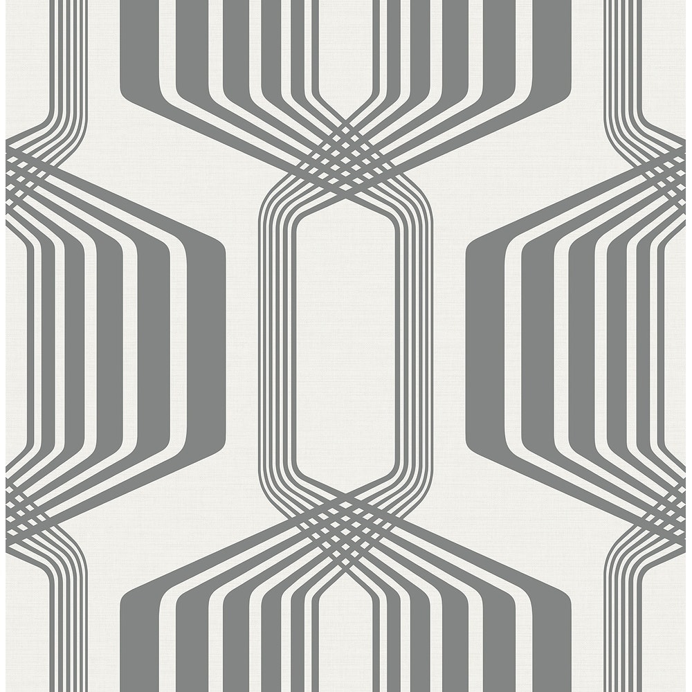 NextWall Striped Geo Peel and Stick Wallpaper