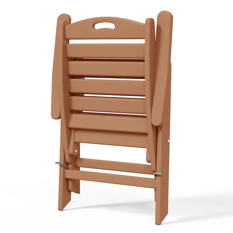 Laguna 5-Piece Square Table Folding Highback Chair Dining Set