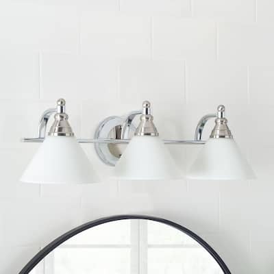 SAFAVIEH Panya Wall Sconce - 24.4"x8.5"x7" - Nickel/White - 24"W x 9"D x 7"H