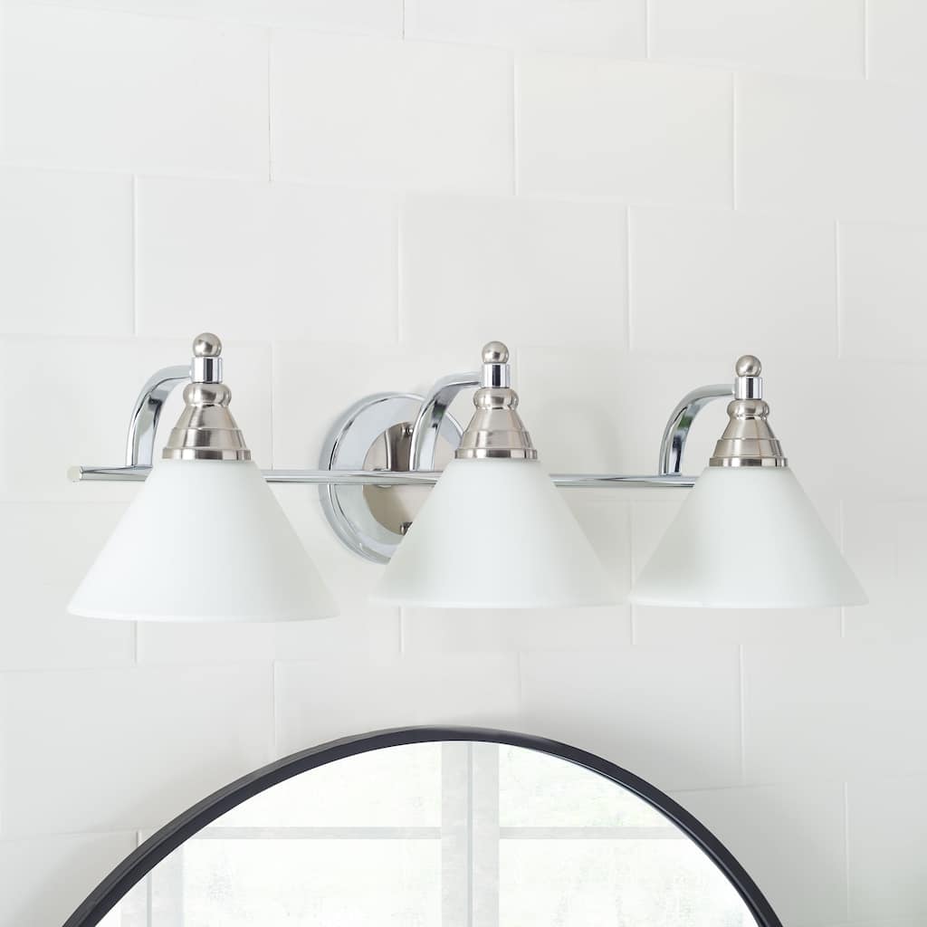 SAFAVIEH Panya Wall Sconce - 24.4"x8.5"x7" - Nickel/White - 24"W x 9"D x 7"H