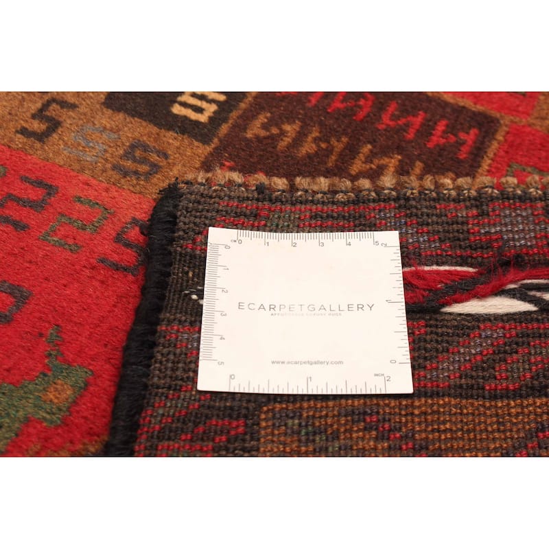 ECARPETGALLERY Hand-knotted Teimani Red Wool Rug - 3'8 x 6'4