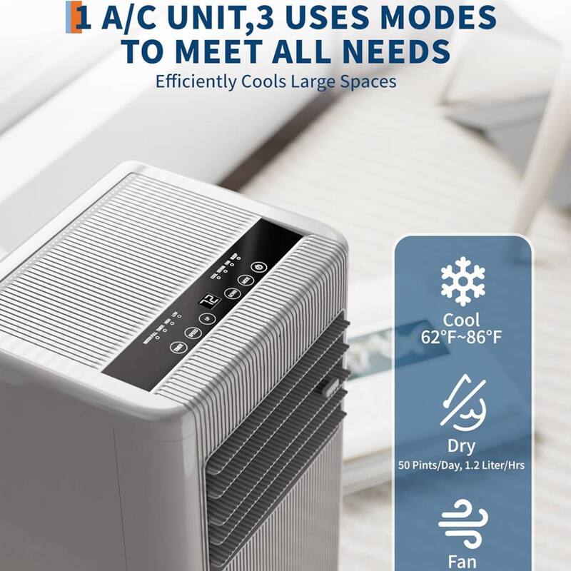 10000Btus Standing Portable Air Conditioner, Cool Up to 450 Sq.Ft. - N/A