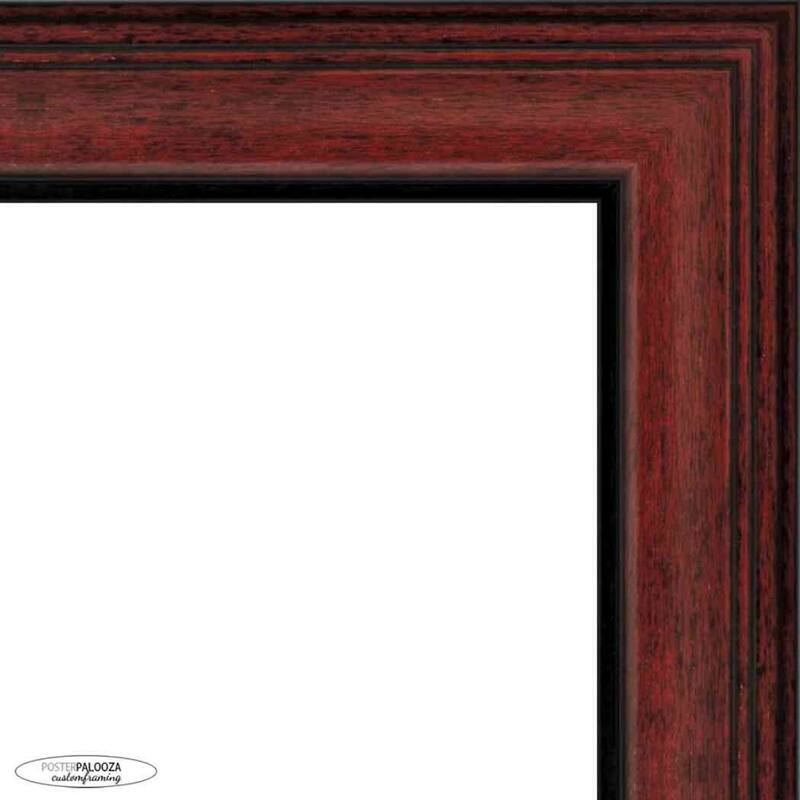 22x14 Traditional Mahogany Complete Wood Picture Frame with UV Acrylic