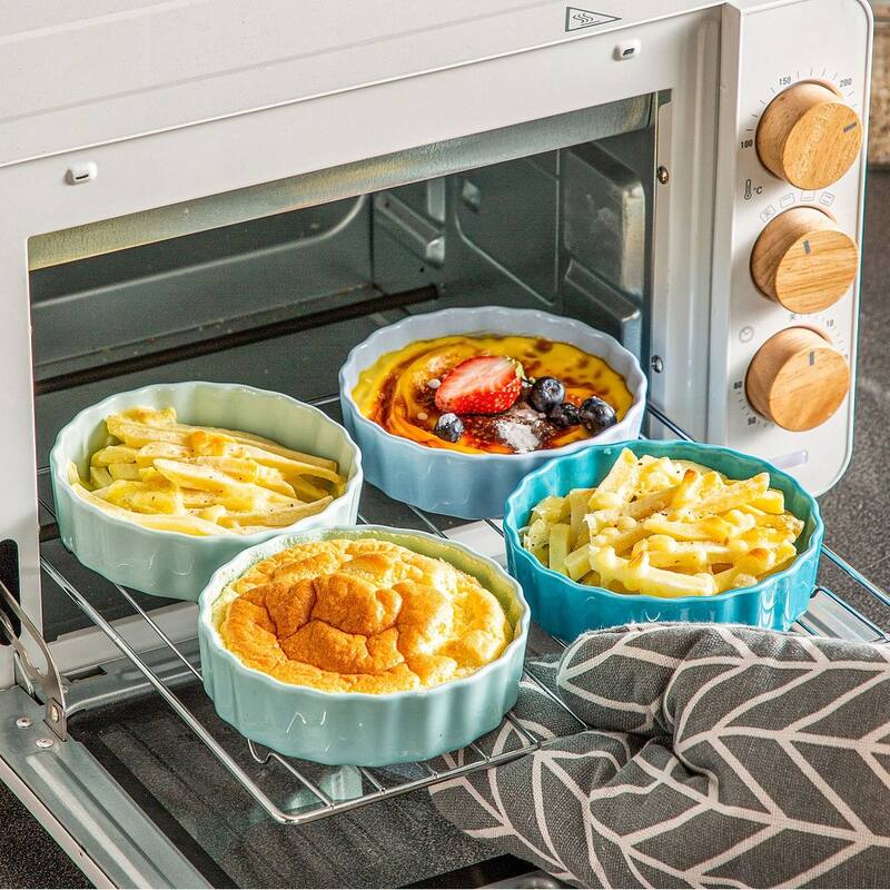 LOVECASA 6 oz Porcelain Mini Ramekins (Set of 6)