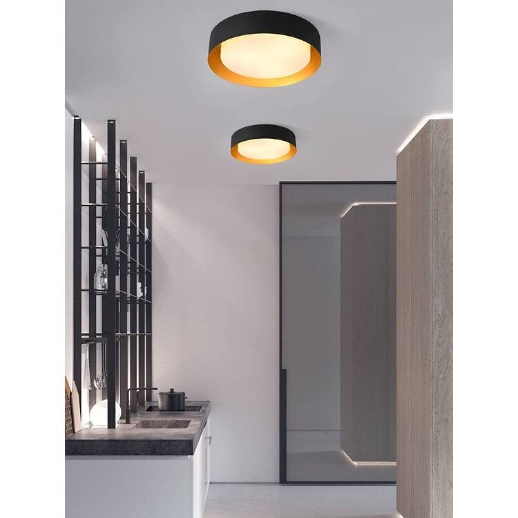 Modern Minimalist Round Drum Flush Mount Ceiling Lights