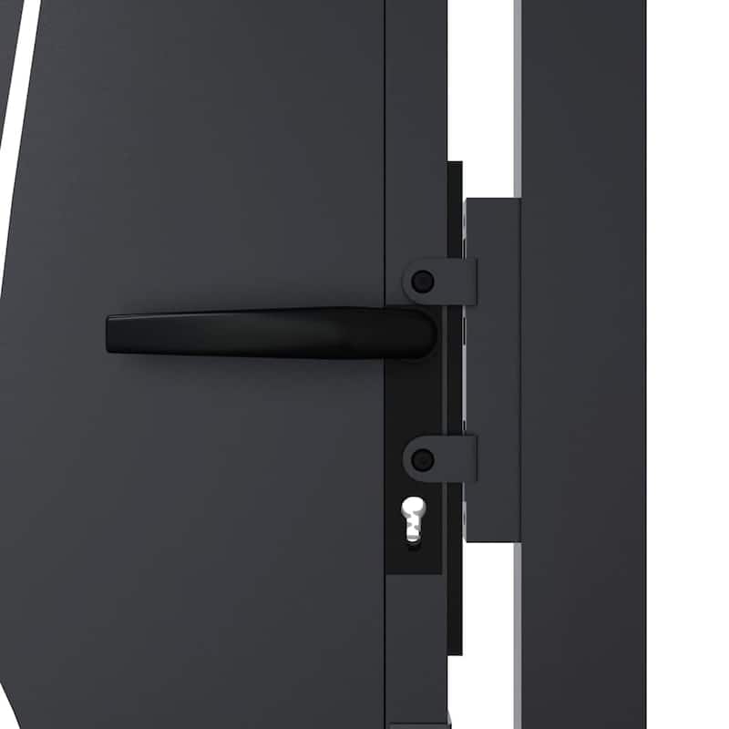 vidaXL Garden Gate Anthracite 39.4x59.1" Steel Grass Design - 43.3 x 61.0"