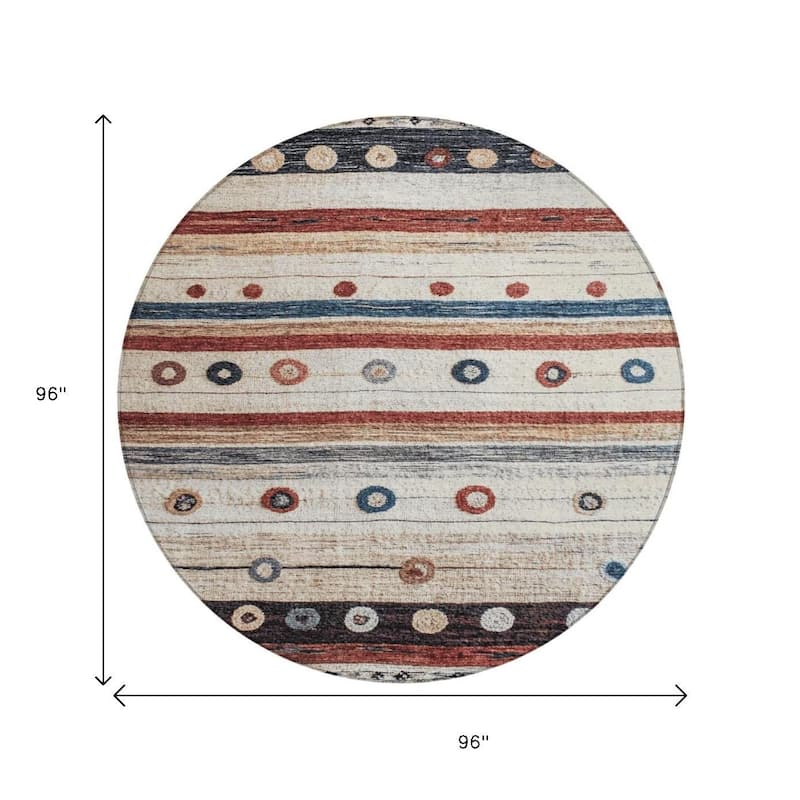 HomeRoots Striped Transitional Rectangle Outdoor Rug