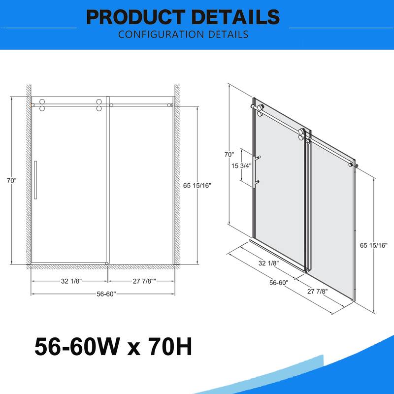 Frameless Shower Door, Sliding Shower Door