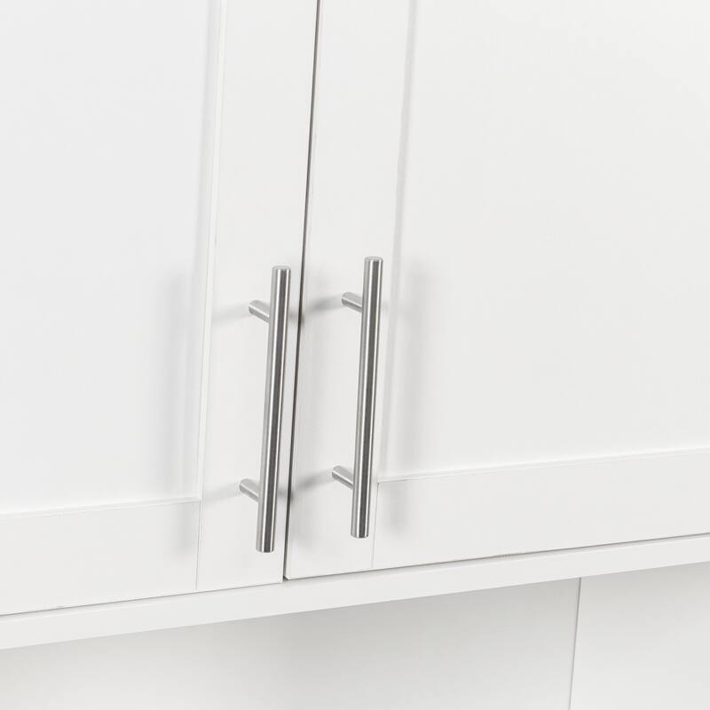 Dual Facial Tissue Slot Bathroom Mirror Cabinet, Adjustable Shelves, Wall-Mounted Storage for Bathroom Vanity