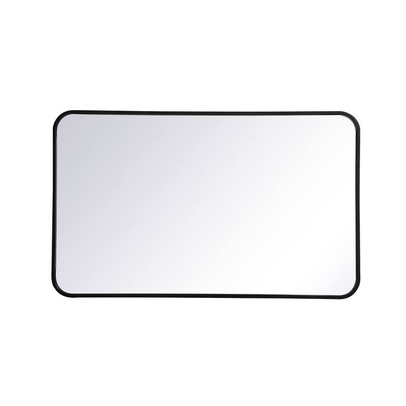 Ezra Soft Corner Metal Rectangular Mirror