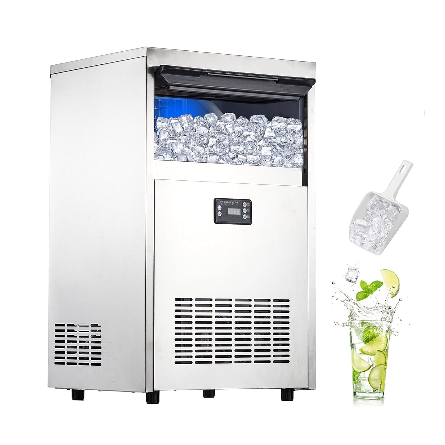 Commercial Display Refrigerator, Countertop Refrigerated Display Case with LED Lighting