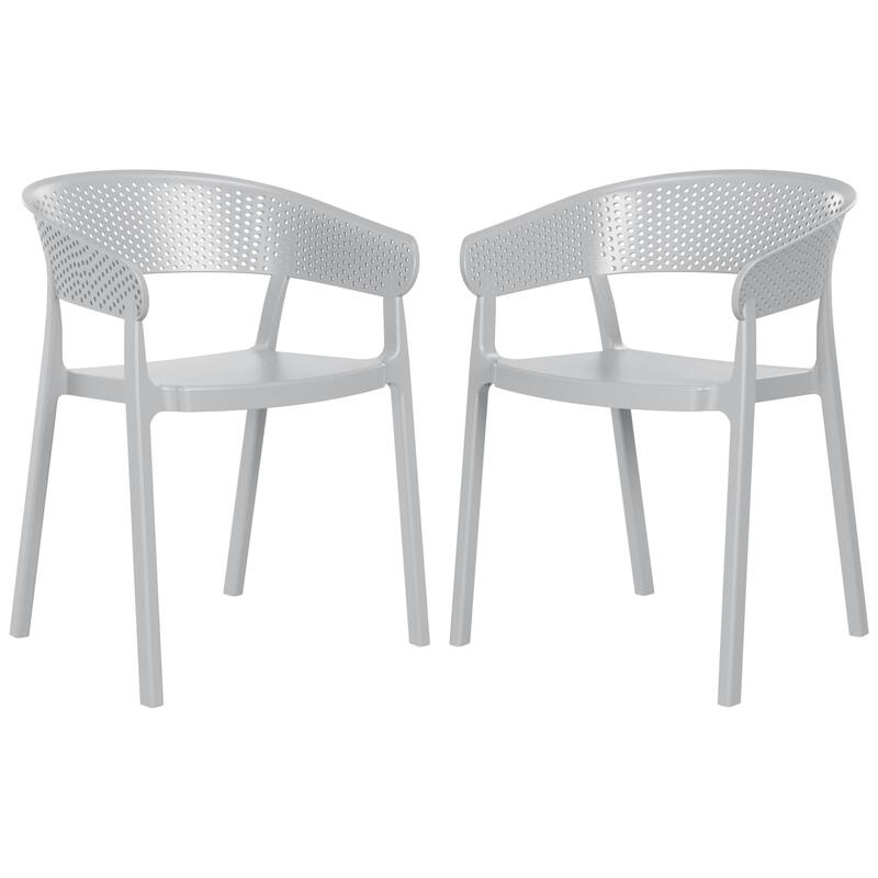 Frond and Form Outdoor Stacking Dining Armchair (Set of 2) - Gray