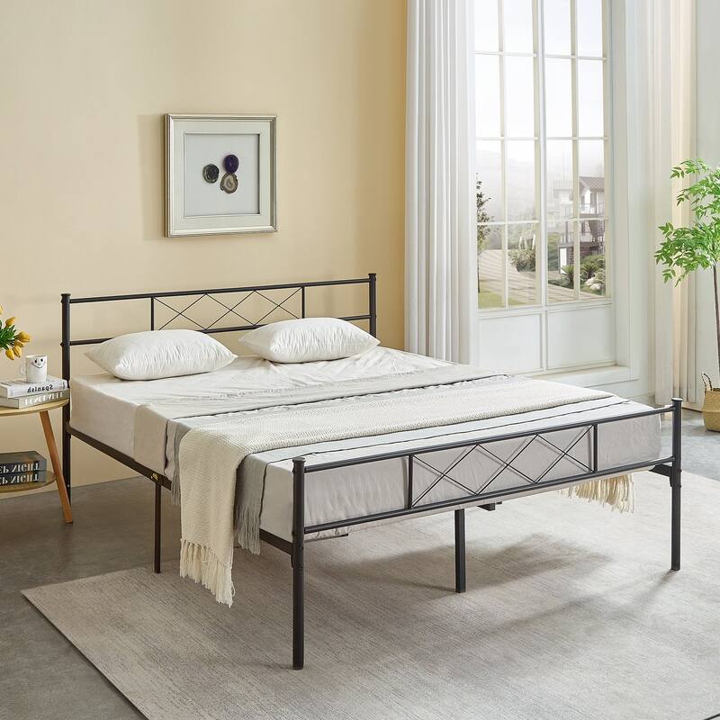 Taomika 3-Pieces Queen size Bed Frame and Modern Nightstand Set