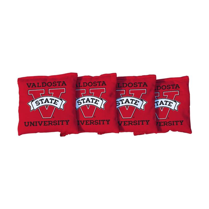 Valdosta Red Cornhole Bags - Corn Filled
