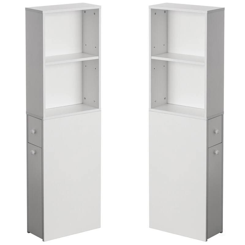 Bathroom Storage Cabinet, Ideal as Toilet Paper Storage, Feminine Product Organizer W/ Storage Drawer and Adjustable Shelf
