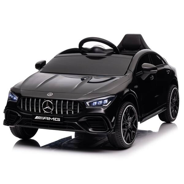 slide 2 of 40, Mercedes-Benz AMG CLA 45 S 12V Ride-On Toy Car with Parental Remote Control, LED Lights, and Music for Indoor and Outdoor Use
