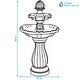 preview thumbnail 15 of 33, 2-Tier Arcade Solar with Battery Fountain with LED - Color Options