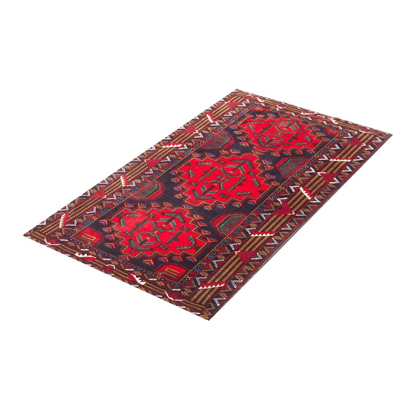 ECARPETGALLERY Hand-knotted Teimani Navy Wool Rug - 3'4 x 6'0