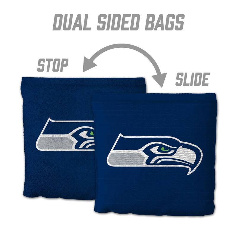 Seattle Seahawks NFL Dual Sided Pro Stop & Slide Cornhole Bags