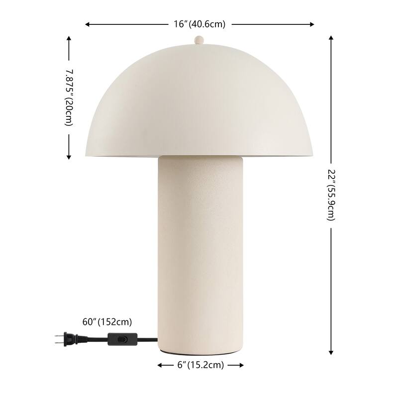 SAFAVIEH Masson 22-inch Ceramic Table Lamp (LED Bulb Included) - 16"W x 16"D x 22"H