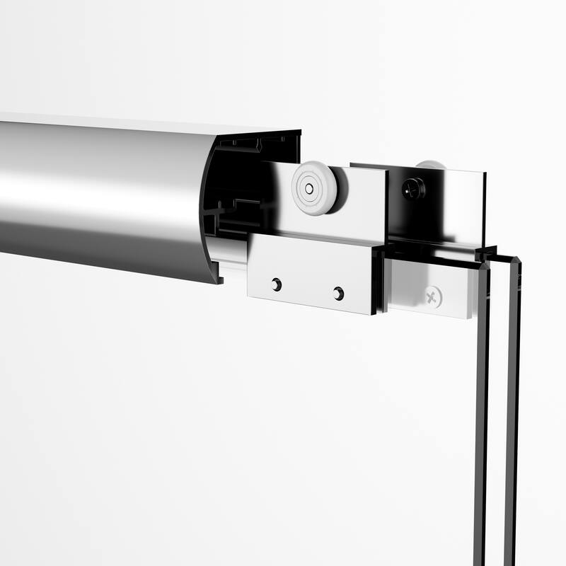 Chrome Aluminum Frame Double Sliding Shower Door