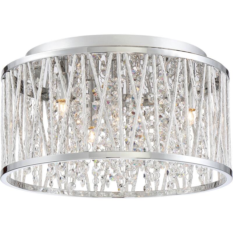 Crystal Cove 4-Light Flush Mount in Polished Chrome - Polished Chrome