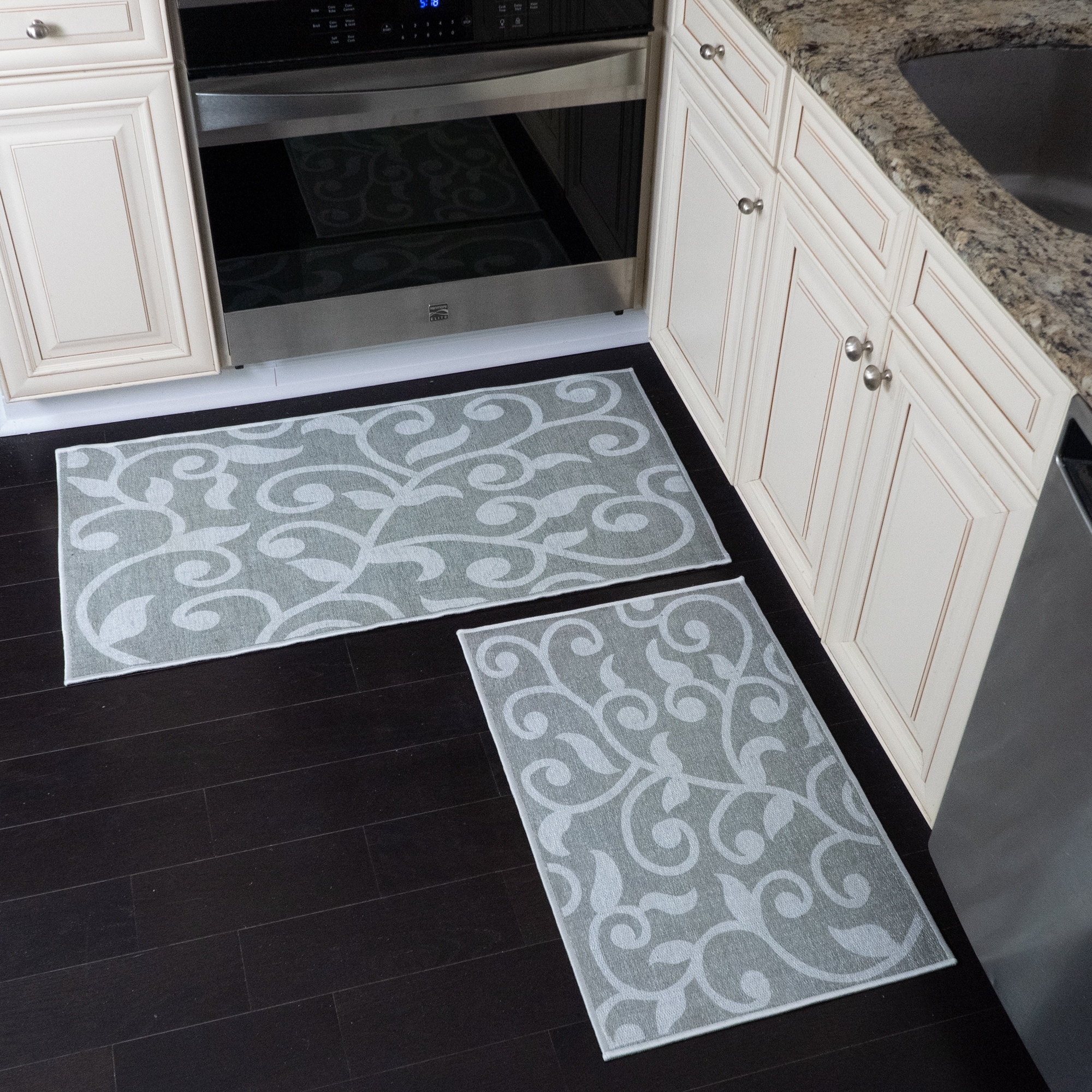 Non-skid Washable Kitchen Runner Rugs (Set of 2) - Set of 44 ...