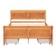 preview thumbnail 40 of 50, Full Wood Platform Bed with Drawers - Elegant Design, No Box Spring Needed