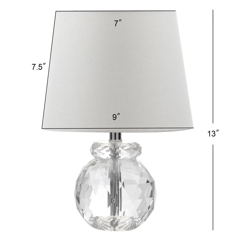 SAFAVIEH Lighting 13-inch Eunice Crystal Table Lamp - 9"x9"x13"