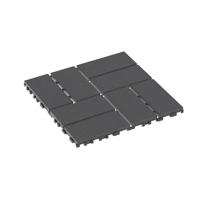 Plastic Interlocking Deck Tiles,44 Pack Patio Deck Tiles,12"x12" Square Waterproof Outdoor All Weather Use, Patio Decking Tiles