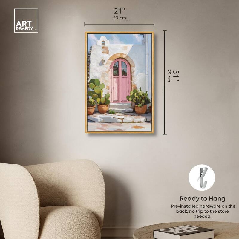 Pink Door I Canvas by Art Remedy