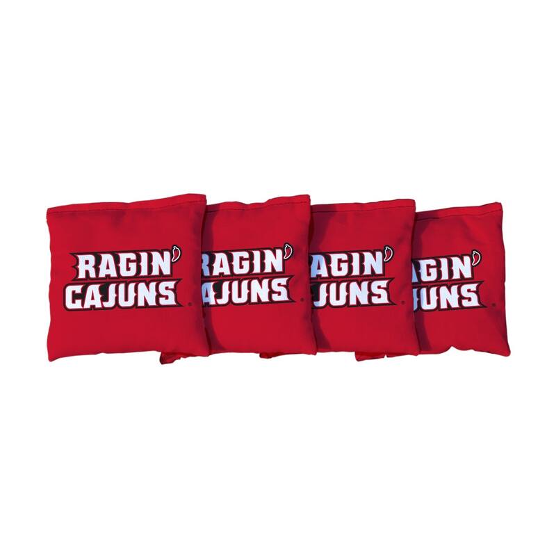 Louisiana Ragin Cajuns Red Cornhole Bags - Corn Filled