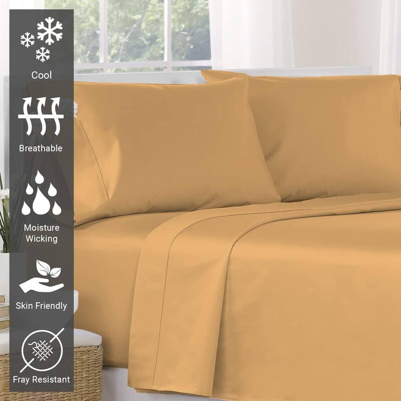 Lavish Touch 400 TC 100 % Cotton Flat Sheet Only 1 Pc with Stylish 4" Hem
